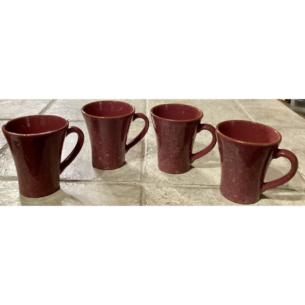 Lot Of 4 ~ Val Do Sol Pottery Glazed Speckled Mug Portugal Made